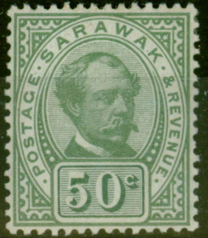 Sarawak 1897 50c VERT SG20 fin & Frais légèrement MTD excellent état