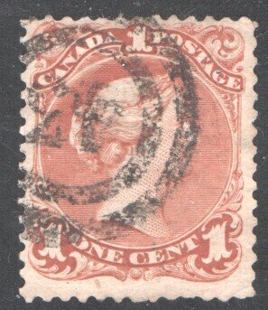 CANADA #22, F/VF Used, 43 Number cancel,  CV  160.00    ...   1150018