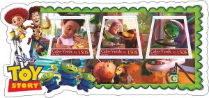 Stamps.Cartoons, Walt Disney. Toy Story 1+1 sheets perf Cabo Verde