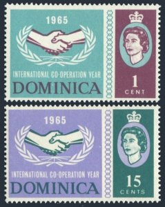 Dominica 187-188,MNH.Michel 183-184. Cooperation Year ICY-1965.