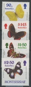 Montserrat #647-650 Unused Single (Complete Set) (Butterflies)