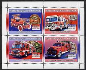 Guinea - Conakry 2006 American Fire Engines perf sheetlet...