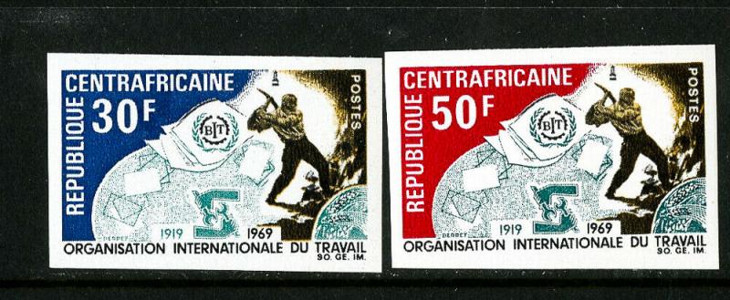 Central Africa Stamps # 116-17 XF OG NH Imperforate