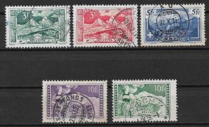 1914-30 Switzerland 181-5 used