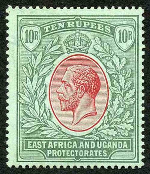 KUT SG58 1912-21 KGV Wmk Mult Crown CA 10R Red and Green on Green Fine M/M