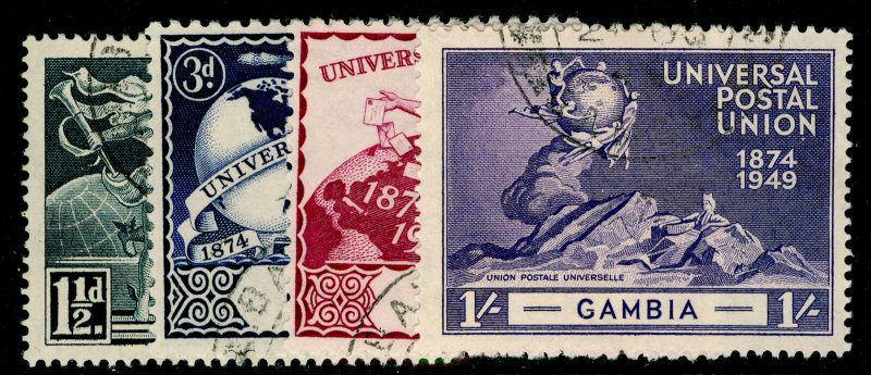 GAMBIA SG166-169, COMPLETE UPU SET, VERY FINE USED.