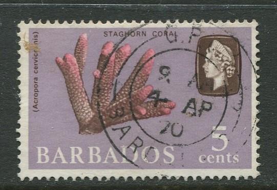 Barbados - Scott 271- QEII Pictorial Definitives  - 1965 -Used -Single 5c Stamps