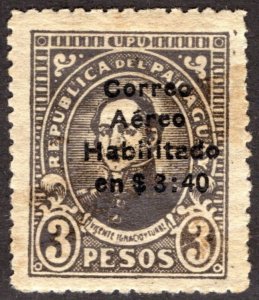 1929, Paraguay 3,40P, Used, Sc C4