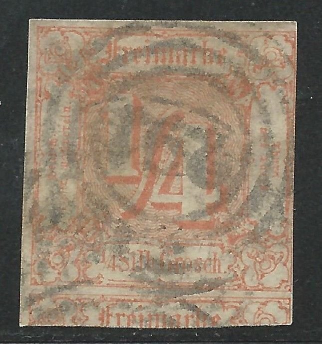 German States Thurns & Taxis Scott #8 Used Stamp