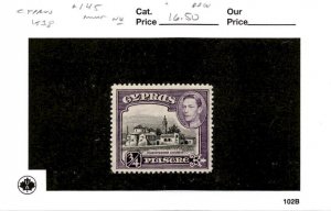 Cyprus, Postage Stamp, #144 Mint NH, 1938 Peristeronia Church (AB)