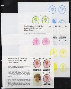 Booklet - Lesotho 1981 Royal Wedding 25s value (x 3) in b...