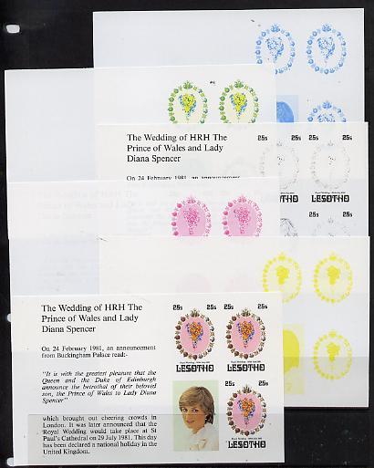 Booklet - Lesotho 1981 Royal Wedding 25s value (x 3) in b...