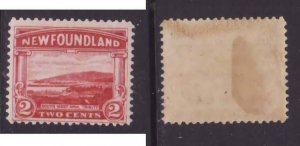 Newfoundland-Sc#132- id21-unused og HH 2c carmine South West Arm-1923-4-