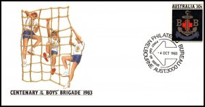 Australia Boys Brigade Postal Stationary U/A FDC VF