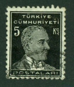 Turkey 1940 #745A U SCV(2024) = $0.50