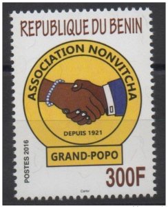 Bénin 2016 Mi. 1673 Association Nonvitcha Grand-Popo Depuis 1921 1 timbre MNH