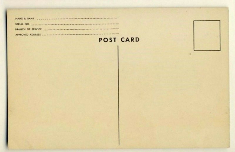 WORLD WAR II - Snuffy soldier airplane - c.1942 POSTAL HISTORY - postcard