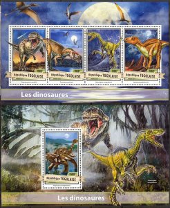 Togo 2017 Dinosaurs I sheet + S/S MNH