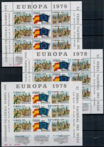 Spain 1978 MNH Stamps Souvenir Sheet Sport Football Soccer Council of Europe