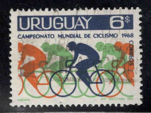Uruguay Scott 765 Used Bicycle Race stamp