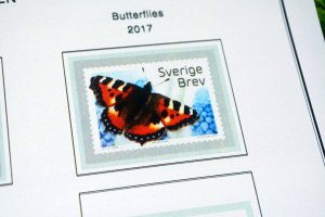 COLOR PRINTED SWEDEN 2000-2010 + 2011-2019 STAMP ALBUM PAGES (131 illust. pages)