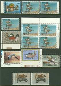 EDW1949SELL : USA Very clean lot of all VFMNH Ducks mostly $7.50 value Face $137