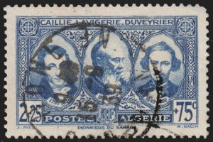 Algeria #B30  Used - Pioneers of the Sahara (1939)