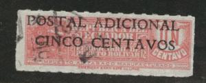 Ecuador Scott RA44 used 1938 map postal tax stamp