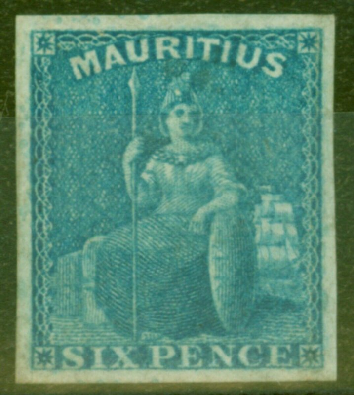 Mauritius 1858 Blue SG32 V.F & Fresh Unused CV £800 