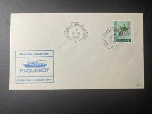 1969 Iceland Ship Paquebot Cover Aviso Escorteur Commandant Bourgais French