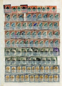 SOUTH AFRICA; 1920s-30s early fine used LOT of 5s. 2s.6d. & 1s. values SHADES