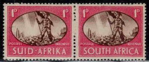 South Aftrica #100 ~ Horz Pair ~ Victory ~ Mint, NH  (1945)