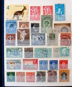 Wordwide Old Stamp Collection Lot of 217 MNH, MH & Used in Clean Stock Book