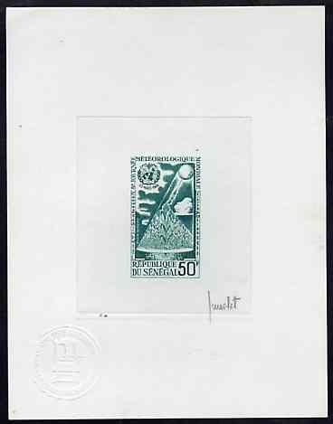 Senegal 1968 World Meteorological Day imperf die proof of...