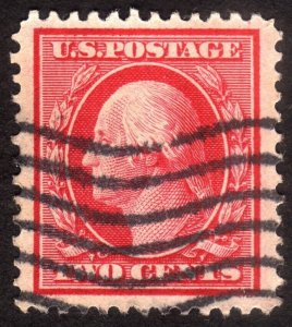 1910, US 2c, Washington, Used, well centered jumbo, Sc 375