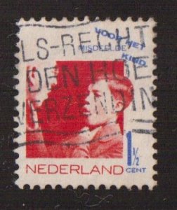 Netherlands   #B50   used  1931  child welfare 1 1/2c