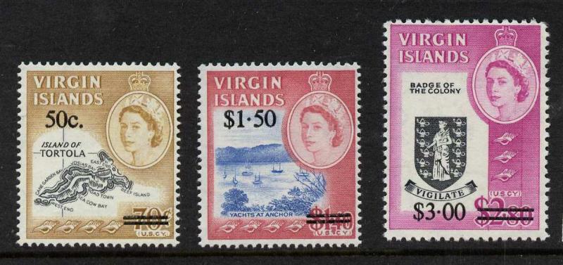 Virgin Islands 172-5 MNH Crest, Map, Ships, o/p