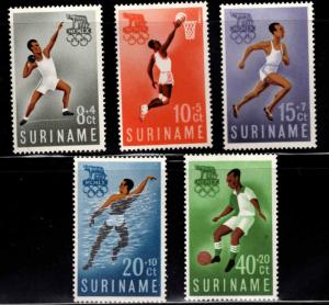 Suriname Scott B75-B79 MH* 1960 Rome Olympics semi-postal set