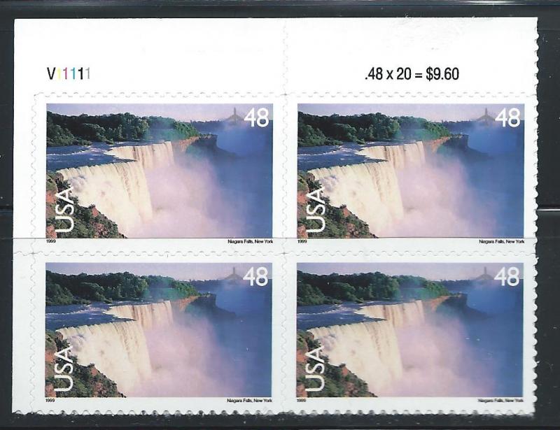 UNITED STATES SC# C133 F-VF MNH 1999 PL#V11111 UL B/4