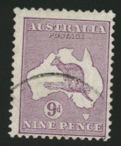 AUSTRALIA Scott 97 used Kangeroo Map stamp 1929 CV$22.50