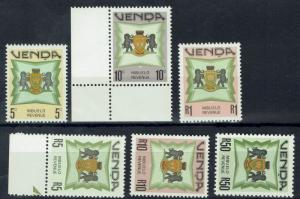 VENDA C1988 ARMS REVENUE RANGE TO R50 MNH **