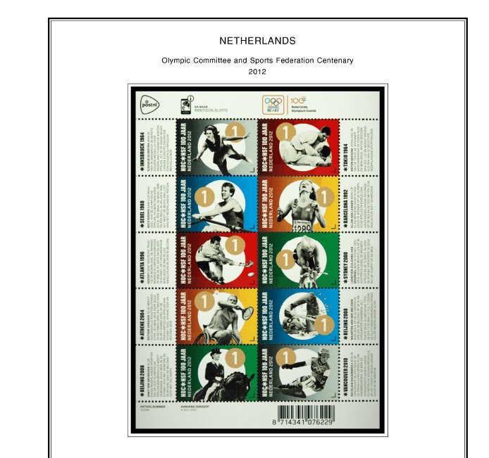 COLOR PRINTED NETHERLANDS 2011-2020 STAMP ALBUM PAGES (159 illustrated pages)