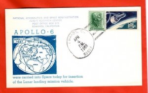 Tracking of space mission Apollo 6  (AS-502) Launched - 04/04/1968