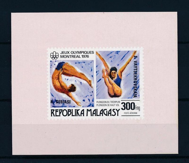 [55783] Madagascar 1976 Olympic games Diving Overprint MNH Sheet