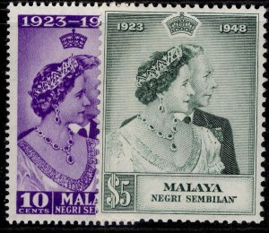 MALAYSIA - Negri Sembilan GVI SG40-41, 1949 RSW set, LH MINT. Cat £28.