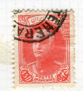 IRAN; 1938 early Reza Shah Pahlavi Birthday issue fine used 45d. value