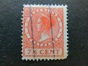 1926-39 A4P49F124 Netherlands Wmk Circles 7 1/2c Used-
