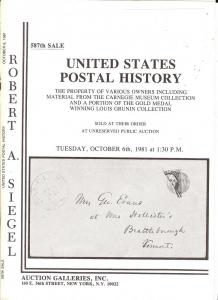 United States Postal History: The Property of Various Own...