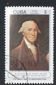 CUBA Sc# 2556  GEORGE WASHINGTON President USA 5c 1982  used cto