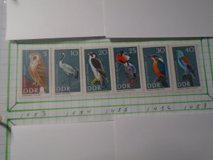 Germany  DDR  #  915-20     MNH   Birds